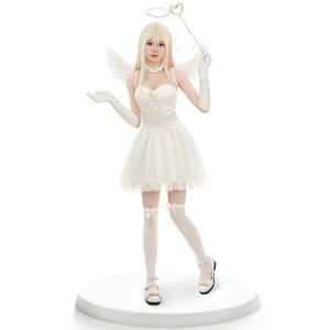 Costume da <span class=keywords><strong>Angelo</strong></span> Bianco per Donna Adulta Halloween 2025, Mini Abito in Tulle per Spettacoli Teatrali - Product Image 6