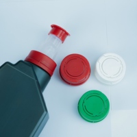 Tapa de plástico de 55 mm con boquilla para botella de aceite, a prueba de fugas, para reemplazo de boquilla de jarra de aceite de motor automotriz