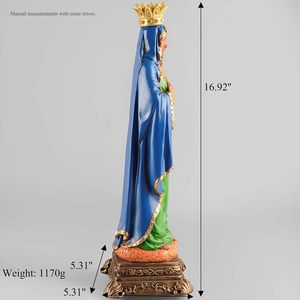 Statue Cattoliche in Resina, Madonna Cristiana, Figurina Religiosa di Santa <span class=keywords><strong>Barbara</strong></span> Africana, 43 cm di Altezza - Product Image 6