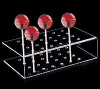 Présentoir de gâteau de support de sucette acrylique Transparent pour la fête d'anniversaire de douche de bébé de mariage; pour les décorations de bonbons