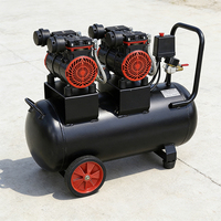 Compresseur d'air portable silencieux sans huile à piston refroidi par air 220V 8L/24L/50L 20kg avec garantie 1 an pour gonflage de pneus et pulvérisation