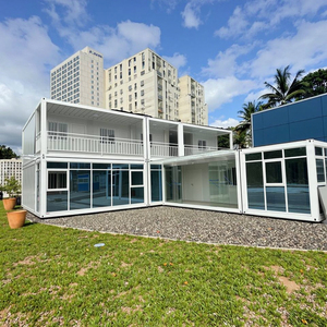 Maison préfabriquée moderne TOPPRE, maison conteneur résistante aux ouragans, <span class=keywords><strong>6</strong></span> chambres, maison conteneur à 2 étages, conception détachable - Product Image 1