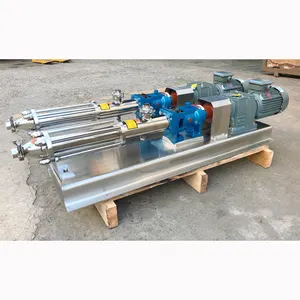 12bar Stainless Steel SS304 SS316L Sanitary Hygienic Two Stages Single Screw Pump with Fixed Speed Motor