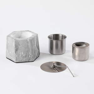 Braciere da Tavolo in Cemento Moderno con <span class=keywords><strong>Combustibile</strong></span> a <span class=keywords><strong>Bioetanolo</strong></span>, Caminetto da Interno ed Esterno, Caminetto a Etanolo da Tavolo - Product Image 3