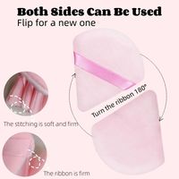 Éponge douce et lavable en coton Triangle rose maquillage de marque privée fond de teint velours houppette en vente de gros