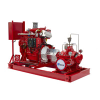 Pompe à incendie horizontale à division verticale certifiée UL/FM, 750 gpm, en fonte avec moteur diesel basse pression