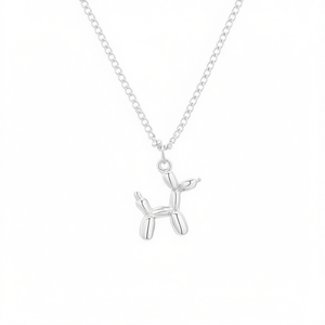 สร้อยคอจี้รูปสุนัขบอลลูน Amy Amy  ชุบเงิน  โซ่โลหะผสม  เครื่องประดับแฟชั่นรูปสัตว์น่ารักสำหรับผู้หญิง ของขวัญ  ใส่ได้ทุกวัน - Product Image 1