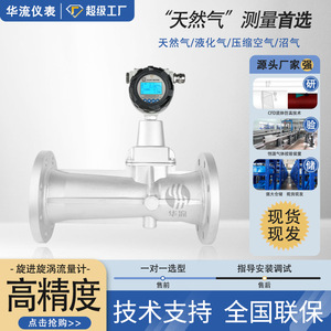 Chinese Pop Vortex Flow Meter DN50 Stainless Steel Flange Mounted For Gas Measurement - Product Image 5