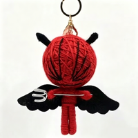 Porte-clés en peluche personnages surprise, poupées en fil assorties, ours super-héros, monstres, breloques de sac, cadeau d'Halloween, logo personnalisé, vente en gros