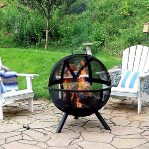 Parrilla de barbacoa negra grande Fire Globe Pit, cubierta protectora de 35 pulgadas, bola recubierta de polvo, calefacción al aire libre, hoguera, Picnic para acampar - Product Image 5