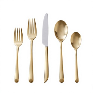 Ensemble de couverts élégants en acier inoxydable, ustensiles de table avec cuillères, fourchettes, couteaux, ensemble de vaisselle pour la maison, la cuisine, le restaurant - Product Image 2