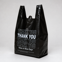 Sacs de courses en plastique grande capacité en gros, sacs T-shirt personnalisés avec logo