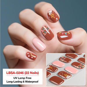 Kits de Uñas Postizas con Purpurina de la Serie Navideña, Colección de Lujo con Flores de Primavera en 3D - Product Image 1