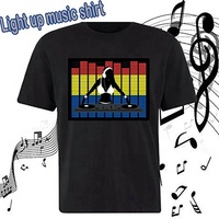 T-shirt à panneaux EL lumineux pour DJ, personnalisable, idéal pour la danse – Nouveauté très prisée