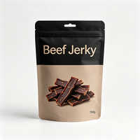 Stand up Pouch Resealable Ziplock with Custom Logo Beef Jerky Packaging Mylar Doypack Bags for Sushi & Jelly Food Grade