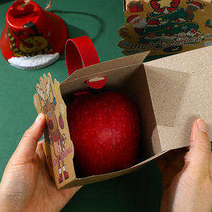 <span class=keywords><strong>Nouvelle</strong></span> veille de Noël pour boîte-cadeau Apple Boîte à bonbons en papier à main avec couverture rigide pour le stockage de livres ou les cadeaux - Product Image 4