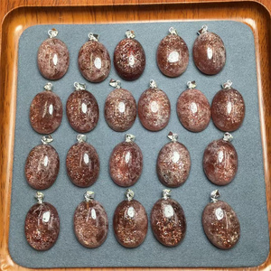 Nhà Máy Tự Nhiên Tinh Thể Thạch Anh S925 Đồ Trang Sức Đá Quý Thủ Công Mỹ Nghệ Sao Ánh Sáng Vòng Cổ Dâu Tây Thạch Anh Mặt Dây Chuyền Cho Trang Trí - Product Image 6