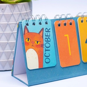Promotion Custom Photo Frame Calendar Office Gift Cheap Spiral Binding Daily Monthly Printing Wall Calendar