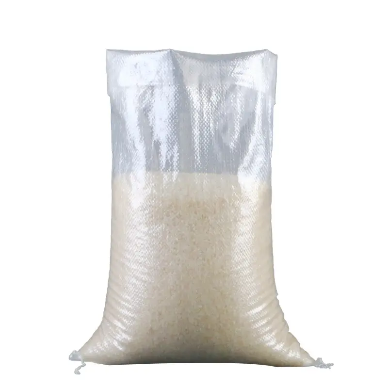 Promotional eco transparent 25kg plastic poly sack grain bags 50kg pp woven calcium carbonate for pp woven bag