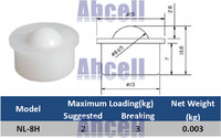 Roulette omnidirectionnelle miniature NL-8H en POM, plastique ABS, nylon, roue à billes BCHAJ15 BCHJJ13, unité de transfert à billes miniature