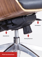Chaise de bureau exécutive Ouyi à dossier haut - Chaise pivotante ergonomique inclinable et réglable en tissu pour la maison/le bureau