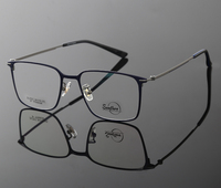 Monture de lunettes en alliage de titane rétro lunettes rondes myopie lunettes hommes femmes titane myopie lunettes montures