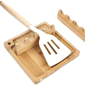 Soporte de Madera para Utensilios de Cocina, Reposacucharas, Soporte para Tapas de Ollas, Estante de Almacenamiento Multiusos, Ecológico, Solo Lavar a Mano - Product Image 5