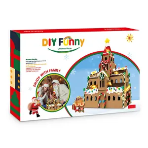 Jouets créatifs La Citadelle de Victoria Modèle 3D Maisons de Noël en papier Jouet avec boîte cadeau