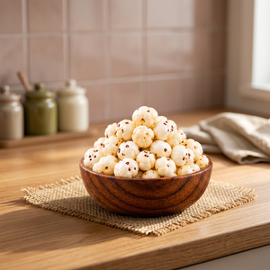 Makhana Naturel, Graines de Lotus de Qualité Supérieure, Cueillies à la Main, Fournisseur en Gros, Snack Naturel, Fabrication Indienne, Exportateur - Product Image 1