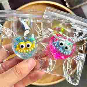 NOUVEAU Jouet Squishy Cœur Maltose Mini avec Grands Yeux Écstravagants en TPR, Anti-stress, Cadeau pour Enfants et Adultes, Vente en Gros - Product Image 2