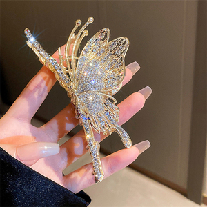 Rare 2022 Offre Spéciale INS accessoires de cheveux femmes griffes de papillon gracieuses mode pinces à cheveux en métal avec diamant pour filles - Product Image 6