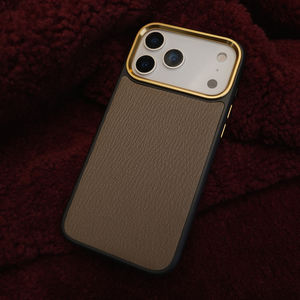 Étui de téléphone en cuir de chèvre pleine fleur de qualité supérieure, silencieux, luxueux, magnétique, antichoc, pour 17 Pro Max, vente en gros en dropshipping - Product Image 5