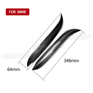 1 par de cubiertas decorativas para faros delanteros de coche, de fibra de carbono real, para BMW E81 E82 E87 E88 128i 135i 2004-2011, accesorios para coche - Product Image 4