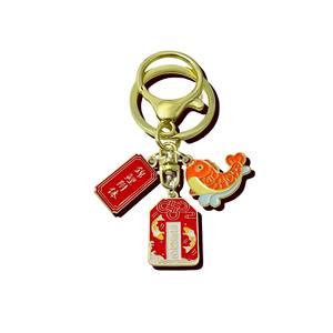 Porte-clés en alliage de zinc, mousqueton, émail doux et dur, léger, tendance, logo personnalisé, dessin animé, porte-clés anime - Product Image 1