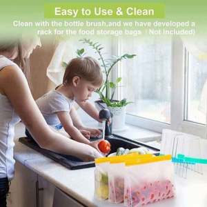 Bolsas de Silicona Reutilizables para Almacenamiento de Alimentos, con Cierre Hermético, Ecológicas, Personalizadas, a Prueba de Fugas, con Sellado Térmico, en Oferta - Product Image 6