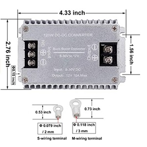 Convertitore di Tensione DC-DC ad Alta Efficienza da 24V (8-36V) a 12V 10A 120W, Convertitore <span class=keywords><strong>Buck</strong></span> per Alimentazione Fai-da-Te Step-Down - Product Image 4