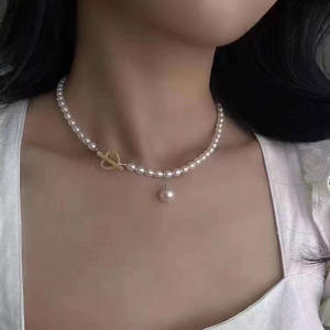 Collier de perles rondes en eau douce naturelles de 3-4 mm, forte brillance avec légères imperfections, chaîne de perles, perles en vrac pour le bricolage - Product Image 4