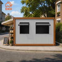 Kiosque préfabriqué en conteneur détachable, boutique modulaire portable en conteneur plat, fabriqué avec des panneaux sandwich