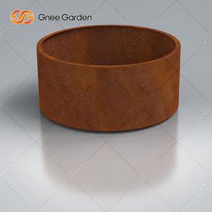 Pot de fleurs demi-rond en acier corten pour projets de jardinières suspendues maison et jardin, revêtement poudré, certifié CE - Product Image 3