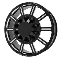 Jantes forgées DRW polies sur mesure 20X8.25 22X8.25 24X8.25 avec enjoliveur central flottant 10X225 8X180 pour GMC Sierra 3500HD
