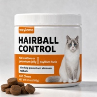 Waylemo Hairball Aid Soft Chews pour chats – Fibres de psyllium pour la santé digestive, la peau et le pelage, la santé urinaire – Vente en gros OEM