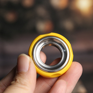 PEI Nylon Haptic <b>Ring</b> Mechanical Fidget Ratchet EDC Toys Stainless Steel+Pei Fingertip Metal Tyre Stress <b>Spinner</b> Fidget Toys - Product Image 2