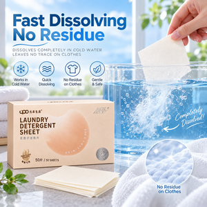 Feuilles de lessive écologiques jetables et dissolvables pour l'élimination des taches sur les vêtements - Product Image 4