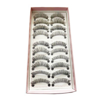 Cils à Bande Invisible 10 Paires, Faux Cils 3D en Vison Synthétique, Courts et Naturels, Bande Transparente, Extension de Cils Doux