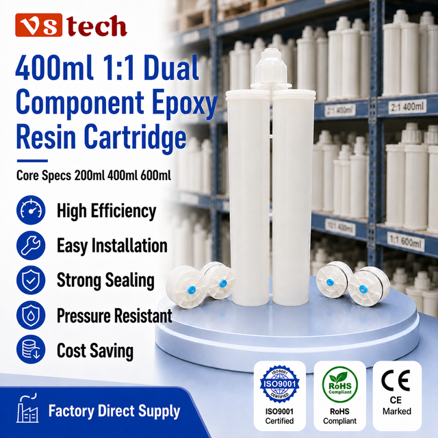 Higher Efficiency Dual Component 400ml 1To 1 Epoxy Resin Cartridge for Industrial Construction Supplier AB Sealant Cartridge