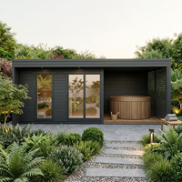 Sauna en cèdre rouge trois-en-un avec isolation légère et trois zones pour une énergie thermique durable