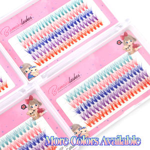 Venta al por mayor <span class=keywords><strong>de</strong></span> pestañas postizas en racimo, tipo wispy, para <span class=keywords><strong>la</strong></span> parte superior e inferior, y kit con puntas y base - Product Image 6