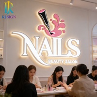 Enseigne LED 3D personnalisée avec lettres peintes, éclairage frontal, mini en acrylique, étanche IP65, pour entreprises, animaleries, salons de thé