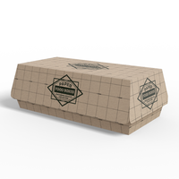 Boîte à pain rectangulaire personnalisée en carton alimentaire, boîte à pâtisserie avec couvercle rabattable, impression de logo personnalisée, emballage pour pâtisserie