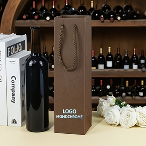 Bolsas de Vino de Papel Kraft con Cordón, Personalizadas con Logotipo, Gruesas, <span class=keywords><strong>para</strong></span> Regalos Navideños, Recuerdos de Fiesta, en Oferta - Product Image 6